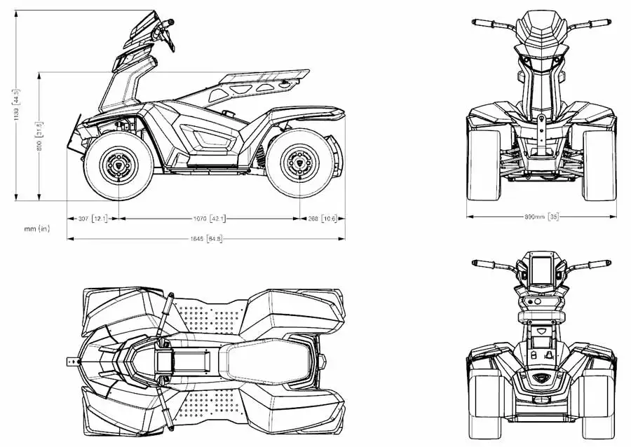 Ellwee White Easy Golf Cart With Plastic Material Small Font Led