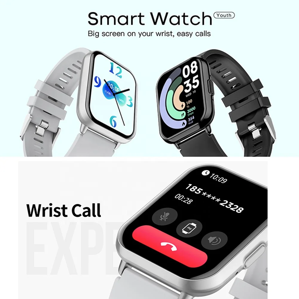 Reloj inteligente deportivo Z169 para hombres y mujeres, resistente al  agua, BT, llamada, teléfono parlante, rastreador de sueño, Reloj Inteligente