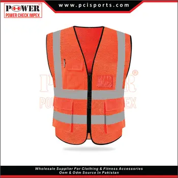 High Quality Customized Logo Hi Vis Work Wear Construction Worker Vest  Safety Jacket for Work Use