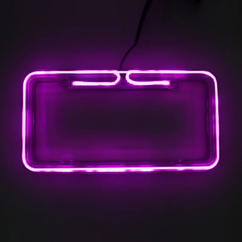 Universal White 54 LED Light Car Front Rear License Plate Cover Frame