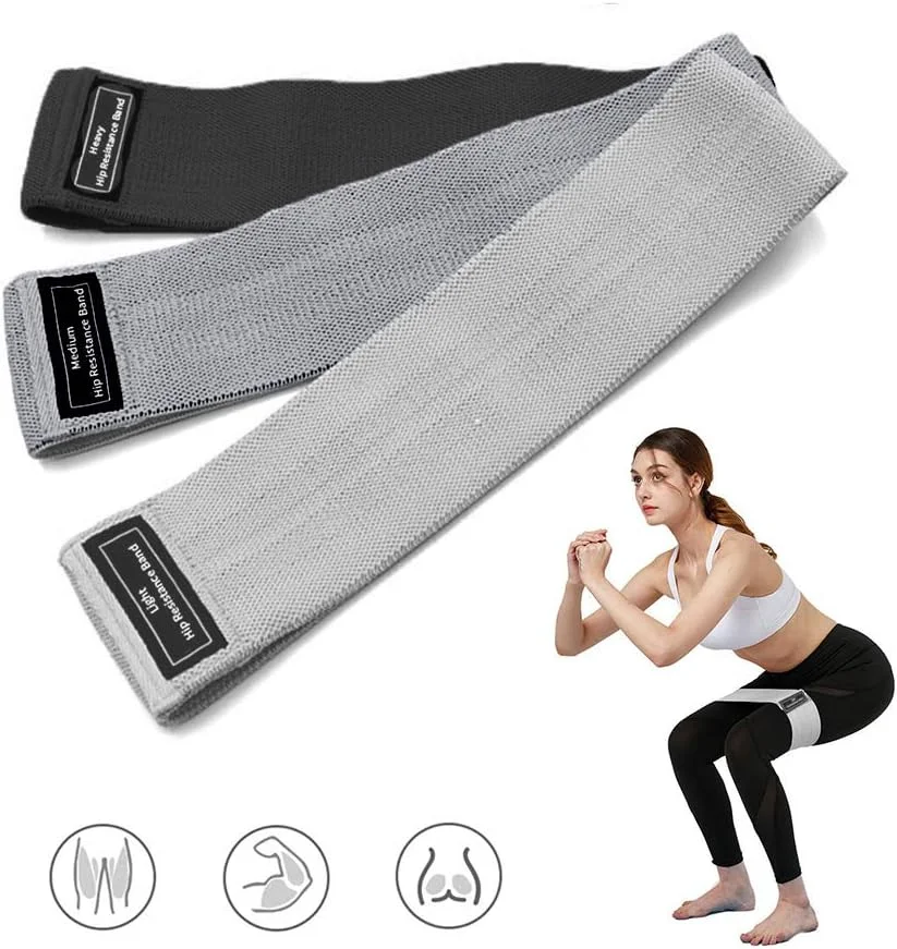 Booty Resistance Bands Set For Legs Exercise Antislip Fabric Stretch