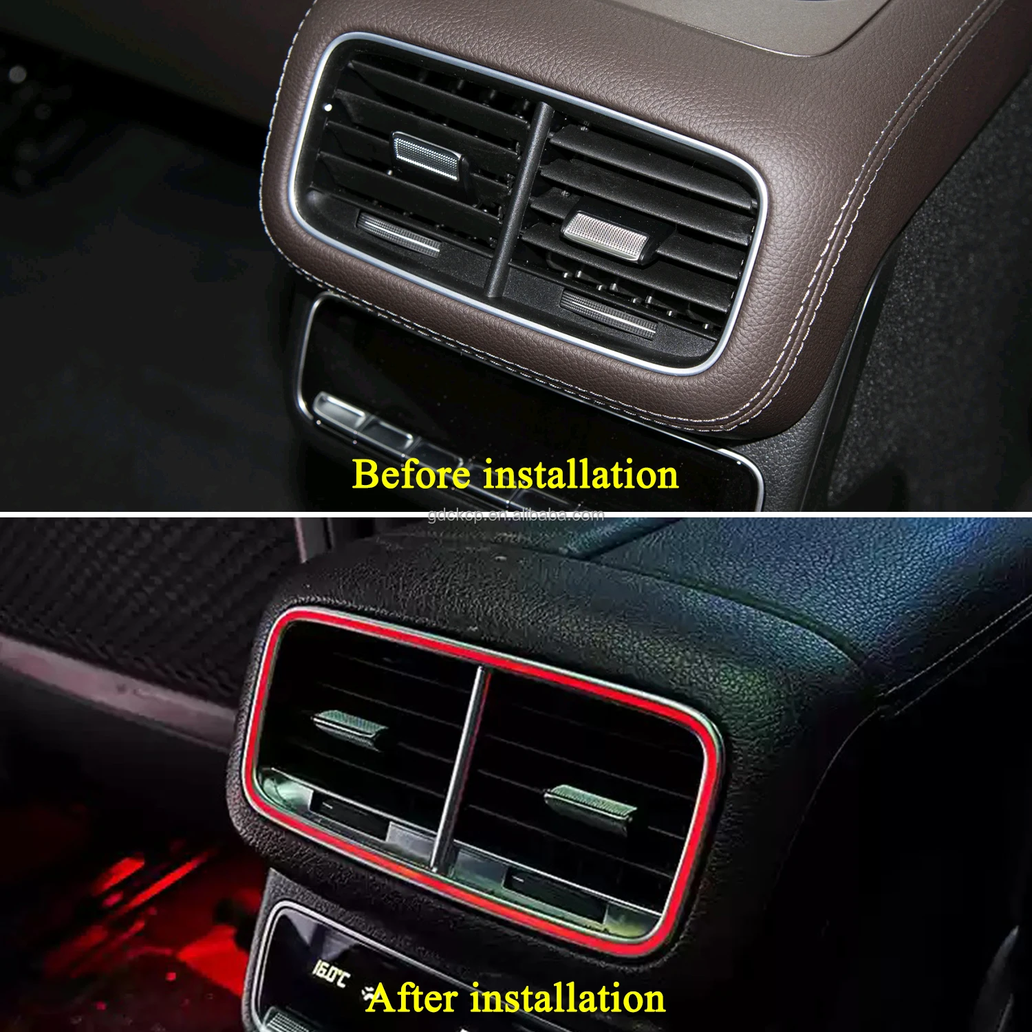 W167 LED Rear Air Vent 64 Color Ambient Light for Mercedes Benz