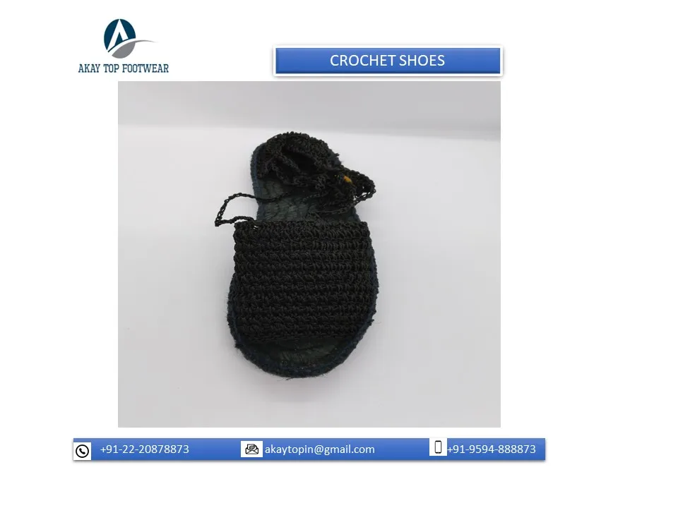 2022 HIGHEST SELLING NEW TRENDY FASHIONABLE COTTON HANDMADE CROCHET WITH DYED JUTE INSOLE AVAILABLE at DIFFERENT SIZE & COLOR