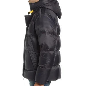 OEM Custom Winter Outdoor Plus Size Men's Down Jacket Thickened Jacket Black Shiny Custom Men's Thickened Quilted Down Jacket