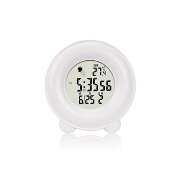 Multifunction Digital Thermometer Alarm Clock Electronic Temperature Meter Voice-controlled Luminous Desk Alarm Clock