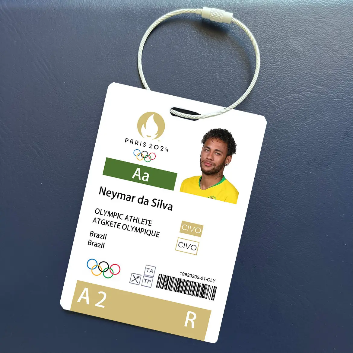Football Player Drew Studio Barcelona  Boarding Pass Football Fan PVC Bag Tag