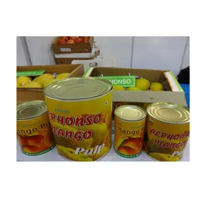 Top Quality 100% Natural & Pure Alphonso Mango Pulp  Wholesale Bulk Selling Canned Mango Pulp Manufacturer From India