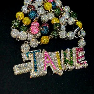 925 Sterling High Quality Customized Iced Out Silver Hip Hop Moissanite Pendant Diamond Pendant with Luxury Diamond & Moissanite