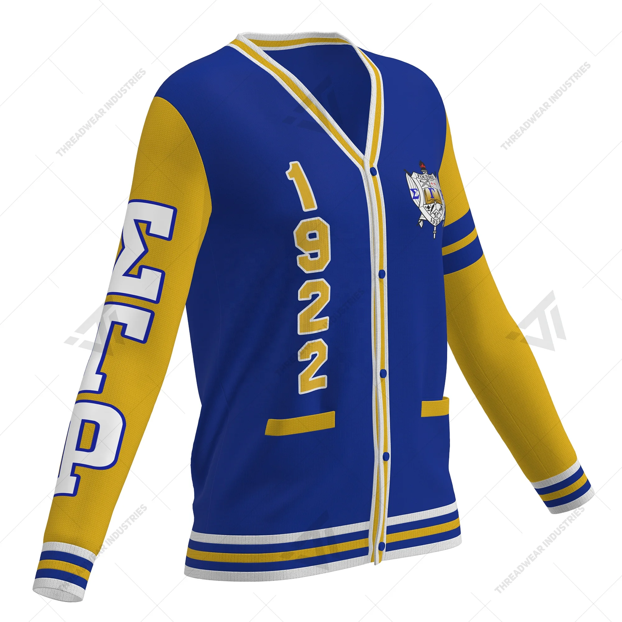 Custom Wholesale Sigma Gamma Rho Sorority Embroidered College Cardigan 