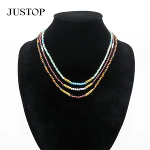 New Design OEM ODM Factory Trendy Stainless Steel 18K Gold Beads Cutout Knotted Long Choker Necklace