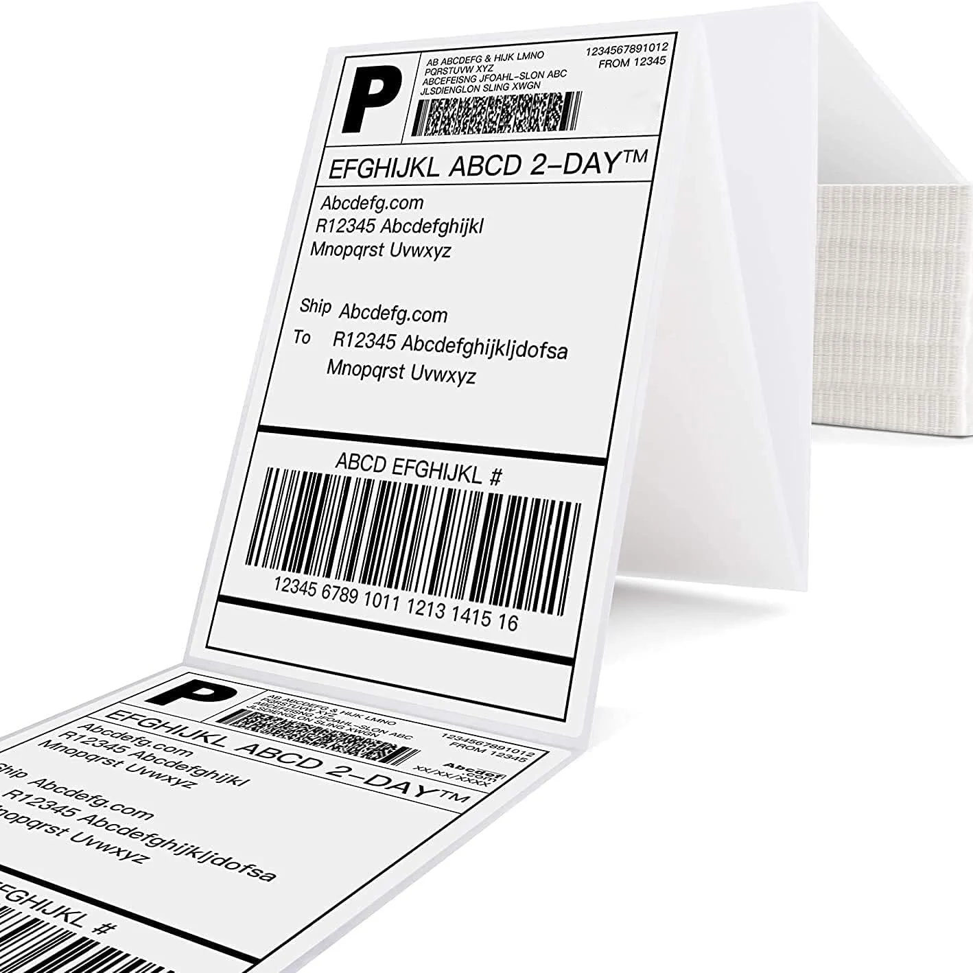 Customized 6*4 Address Label Logo Size Direct Thermal Shipping Labels 4*6inch Fan-Fold Perforated Thermal Labels
