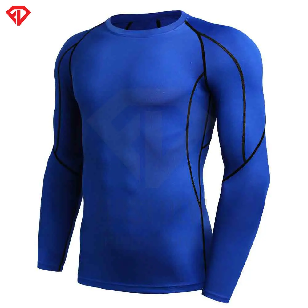 Wholesale Men's Compression Shirt Custom Logo Printed Design Long ...