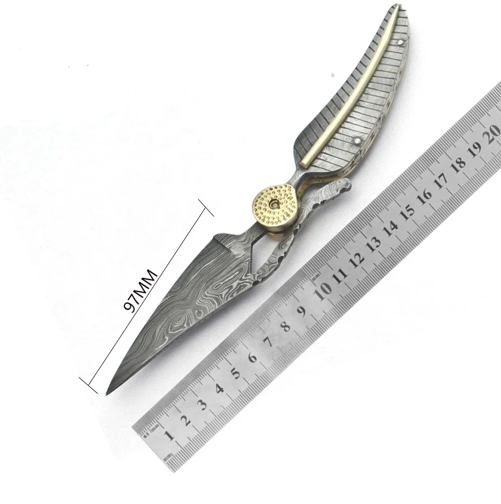 Hot Selling Full Damascus Steel Folding Knife Outdoor Pocket Knifes