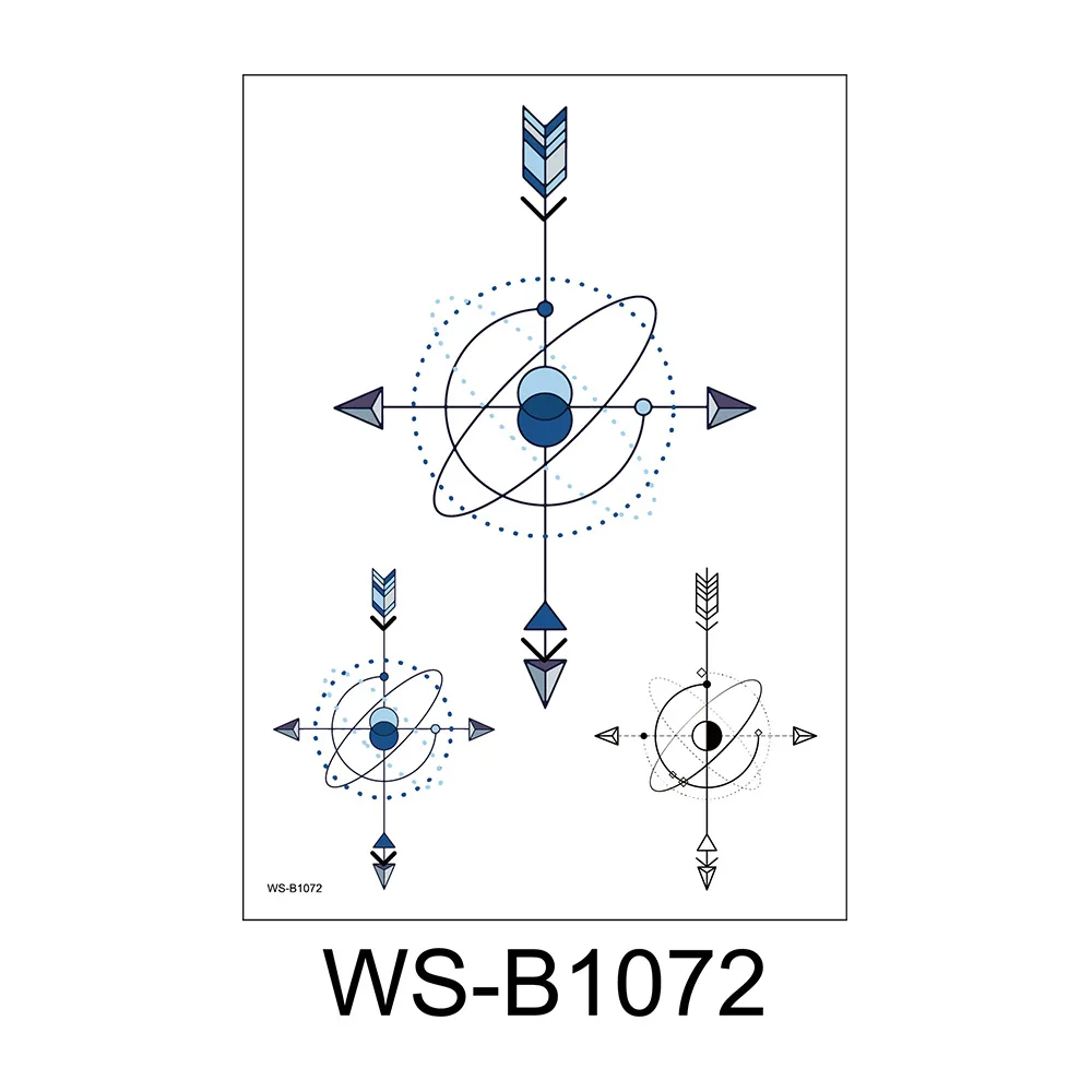 New Design Water Proof Geometrical Symbols Temporary Tattoo for Men & Women