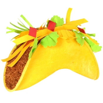 Haiwin Party Novelty Fiesta Food Costume Taco Hat for Cinco De Mayo Halloween