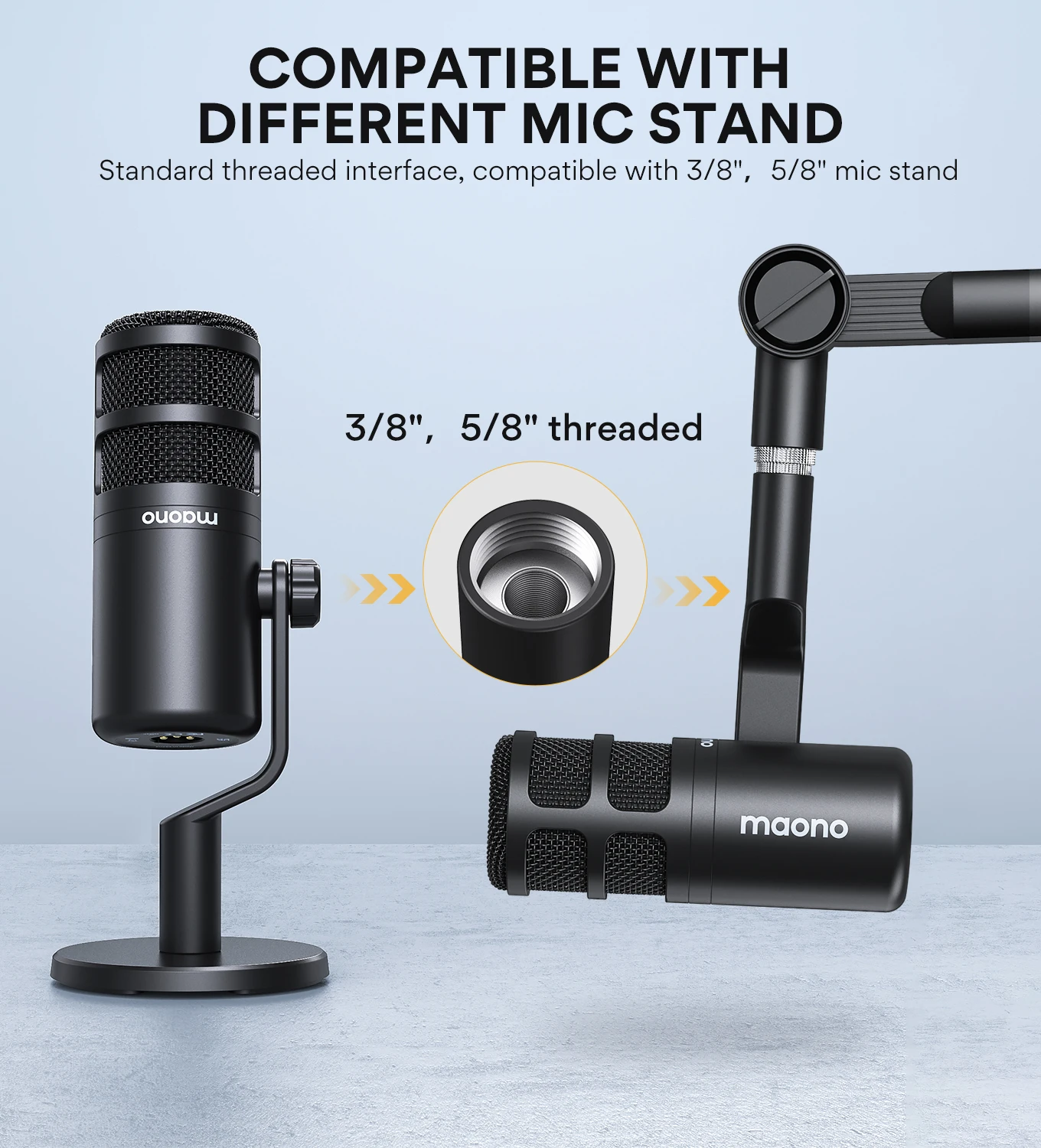 MAONO PD100 PD400X Podcast Microphone Computer Gaming USB XLR Desktop Studio Recording Mic Gain Control Mute