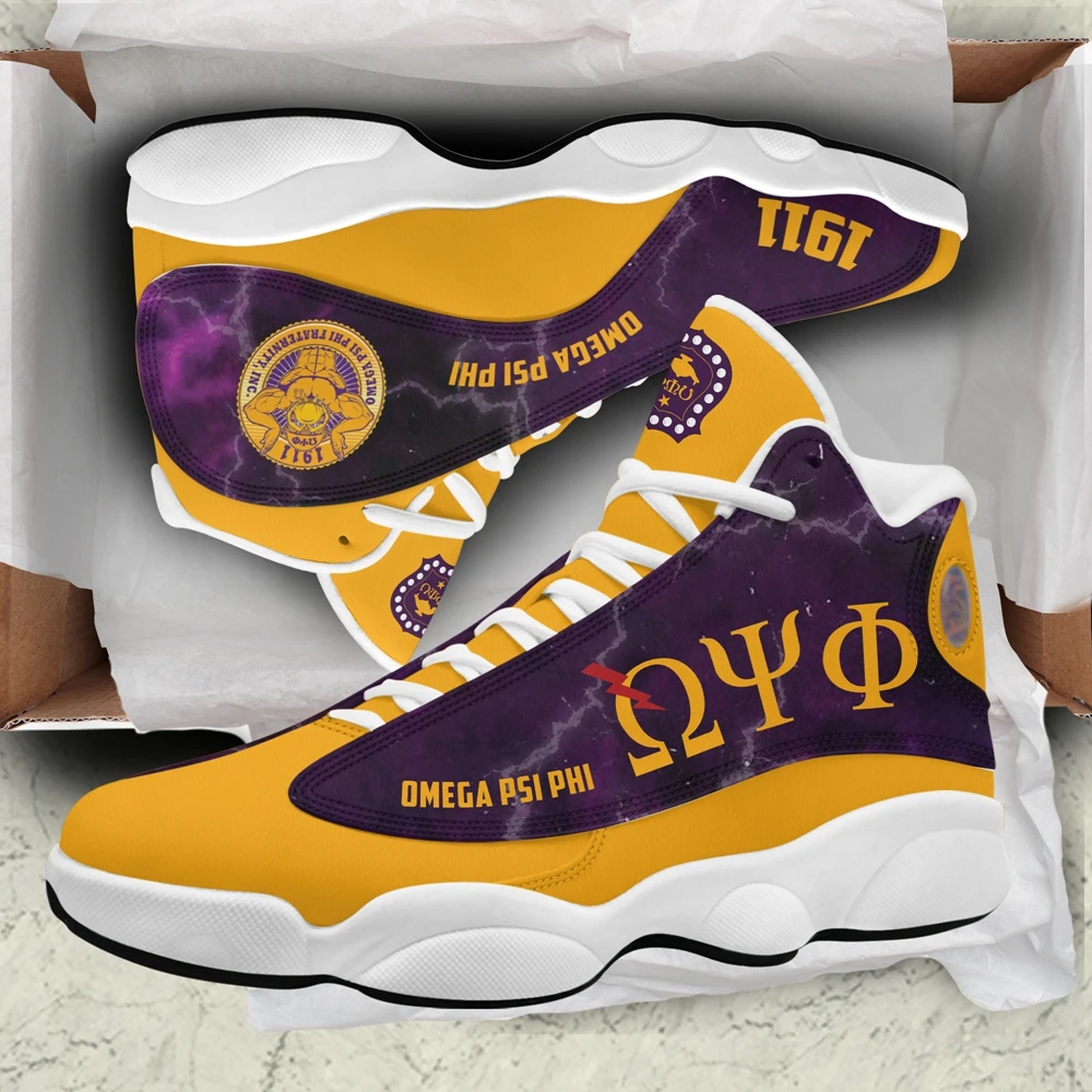 Wholesale Custom Omega Psi Phi Logo Design Print Sneakers Fashion Sport