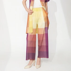 High Quality New Style Women's Summer Gradient Loose Straight Pants Design Stretch Casual Pants