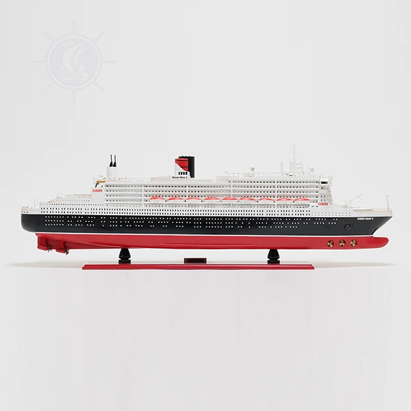 Handcrafted Wooden Queen Mary 2 Model Ship Collectible Replica Perfect for Decor and Gifting (101.6Lx14Wx33H cm)