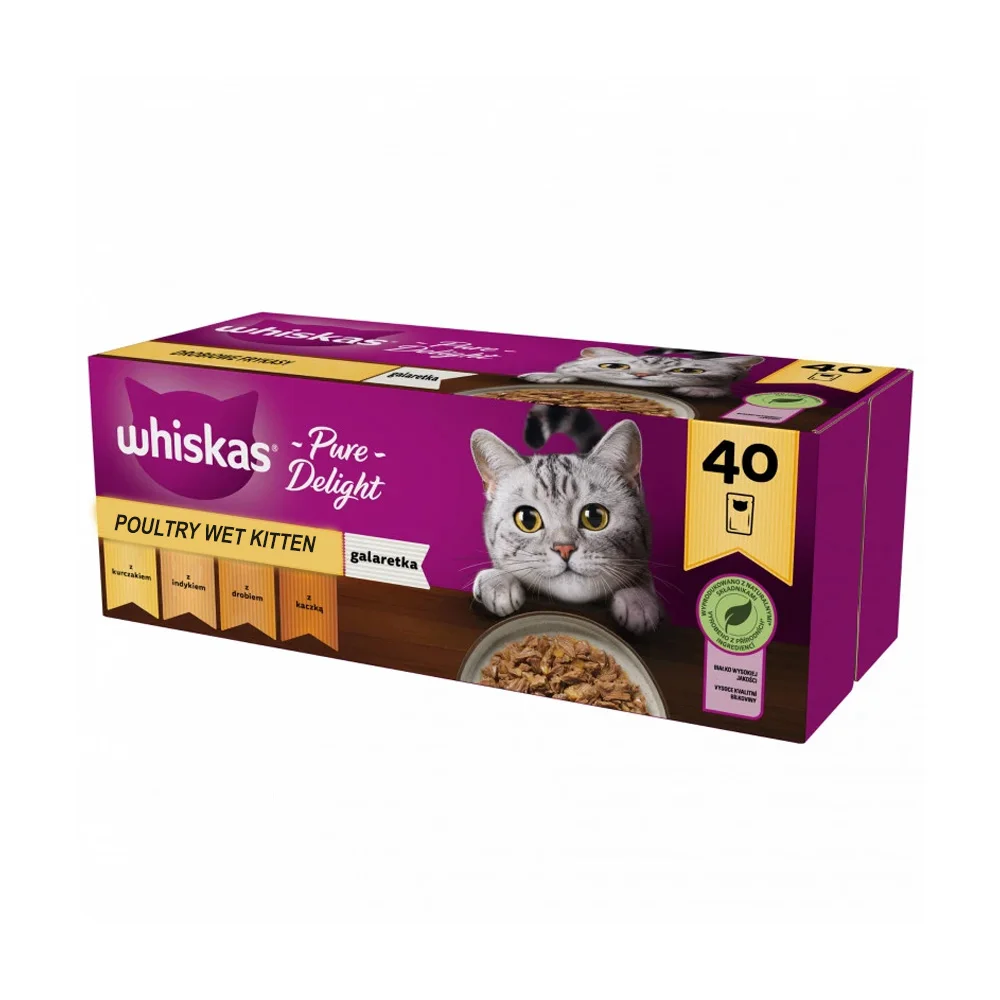 Whiskas Pure Delight Poultry Wet Kitten Food 4x85g Buy Protein Pet