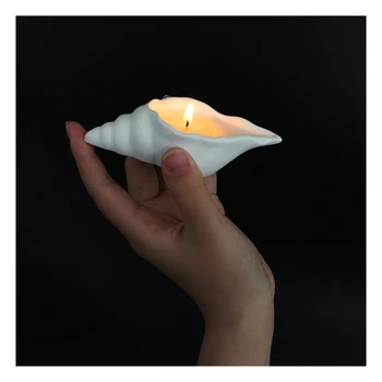 Shell Soy Wax Candle Wedding Gifts for Guests Empty Shells Scented Candles Handmade Stone Luxury for Home Decorative White