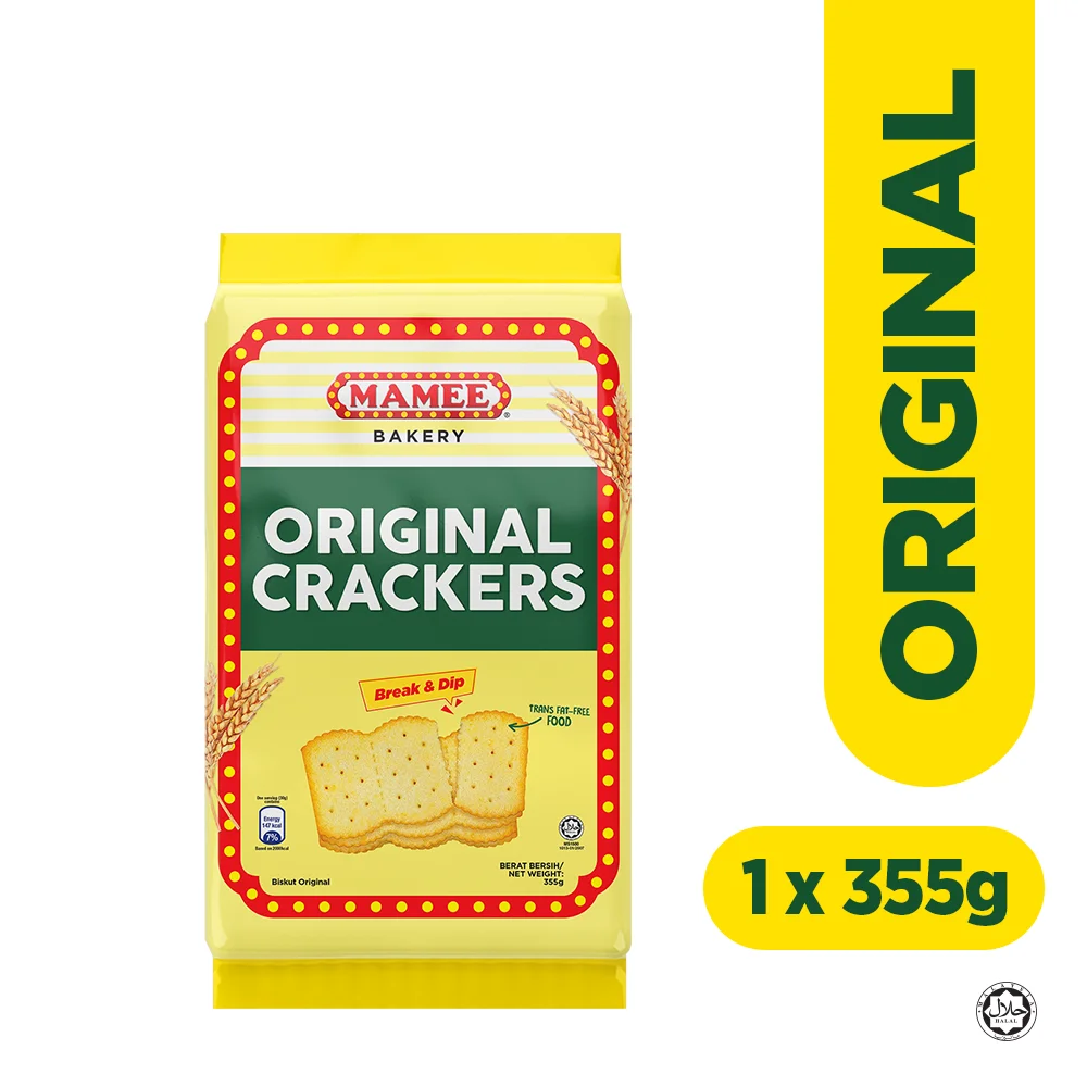 Крекеры Mamee, оригинальный сахар, идеально подходит для окуня в горячие напитки или смешивания с мороженым, джемом, тунцом, подходит для всех возрастов