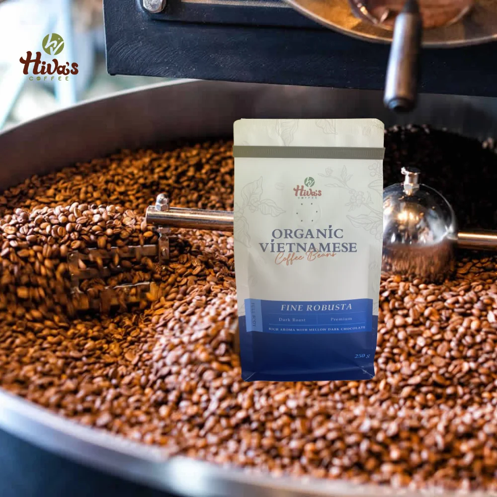 优质阿拉比卡咖啡品牌越南烘焙咖啡豆1千克接受OEM。价格好，香味浓郁，果味，酸度，香甜