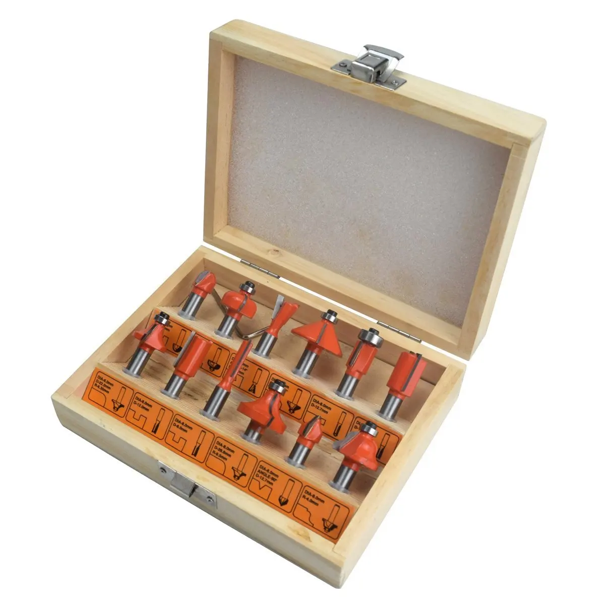 Kseibi High Quality Router Bit Set / 12pc 1/4"shank For Trimming