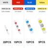 50pcs/bag(20white/15red/10blue/5yellow)