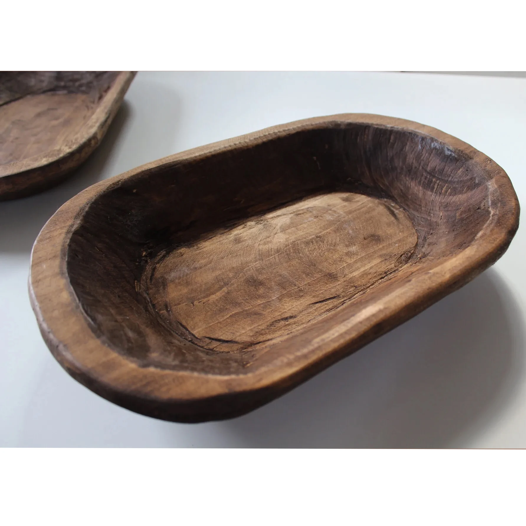 Hot Design Handmade Oval Shaped Wooden Dough Bowl For Candle Making