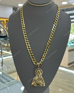 VVS Moissanite Jesus Face Pendant 925 Sterling Silver Gold Plated Hip Hop Unisex Party Designer Stylish Fashion Jewelry