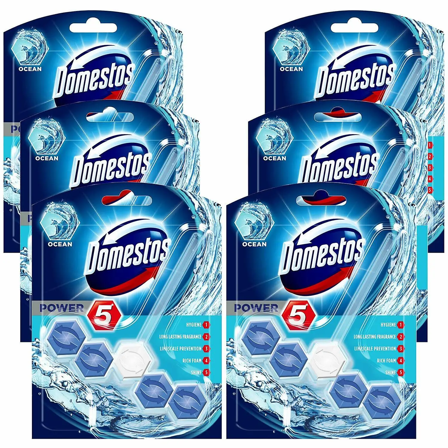 Domestos Ocean Toilet Rim Block Toilet Blocks That Clean At Full Power