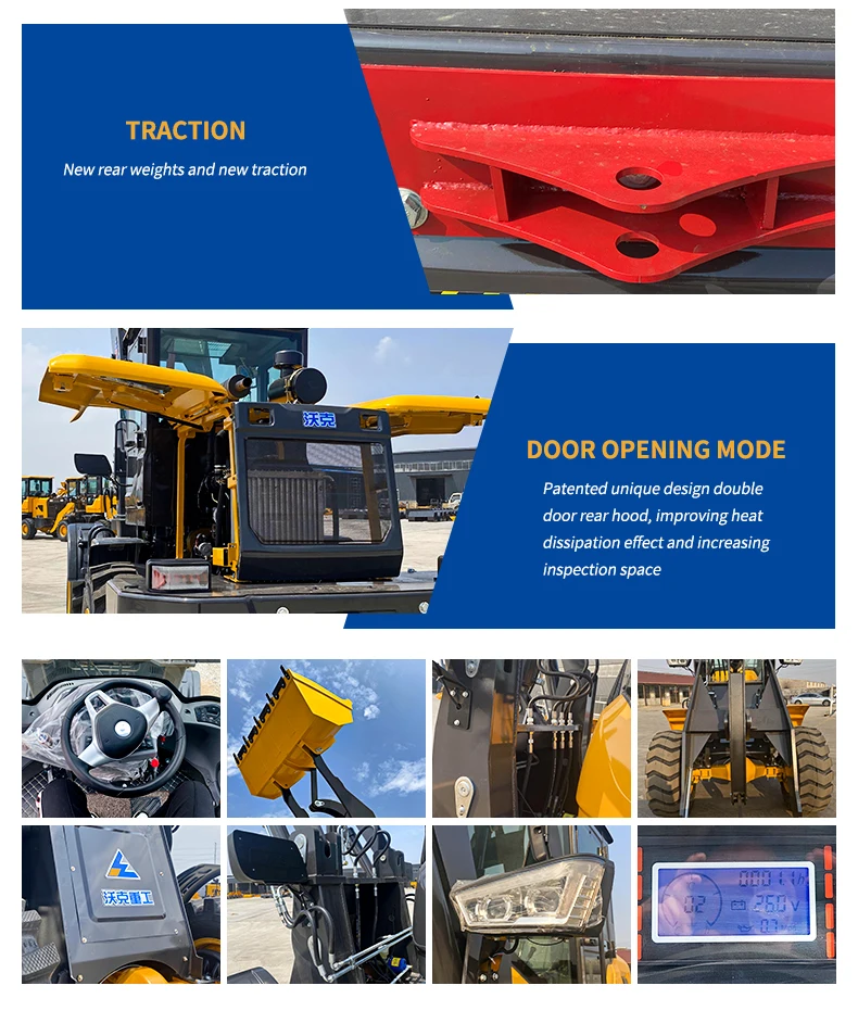 Hot Sales Construction Works 2 Ton Front End Loader Wheel Loader Made