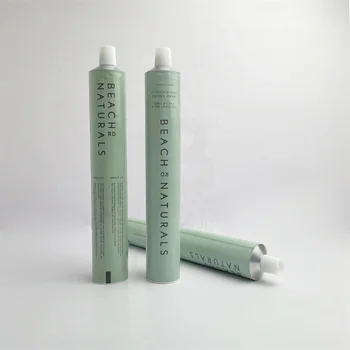 2025 Hot selling printed 100ml pure aluminum tube for packaging aluminum tubes cosmetic with octagonal cover flip top cover