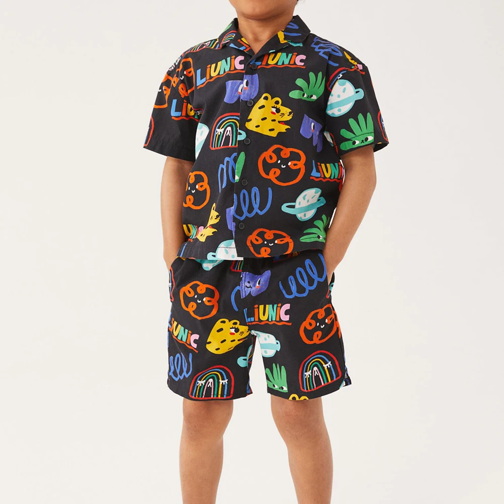 Baby Boys' Clothing Sets Clothes Boys and Girls Cotton Summer Vest Shorts Suit Kids Clothing Baby Clothes