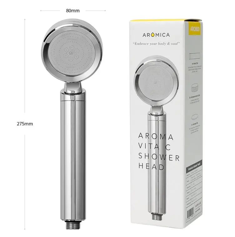 Aroma Shower head Aromica Aro 800 with Vitamin C and Aroma filter, 3 stage filtration, made in Korea, by Water Lab.