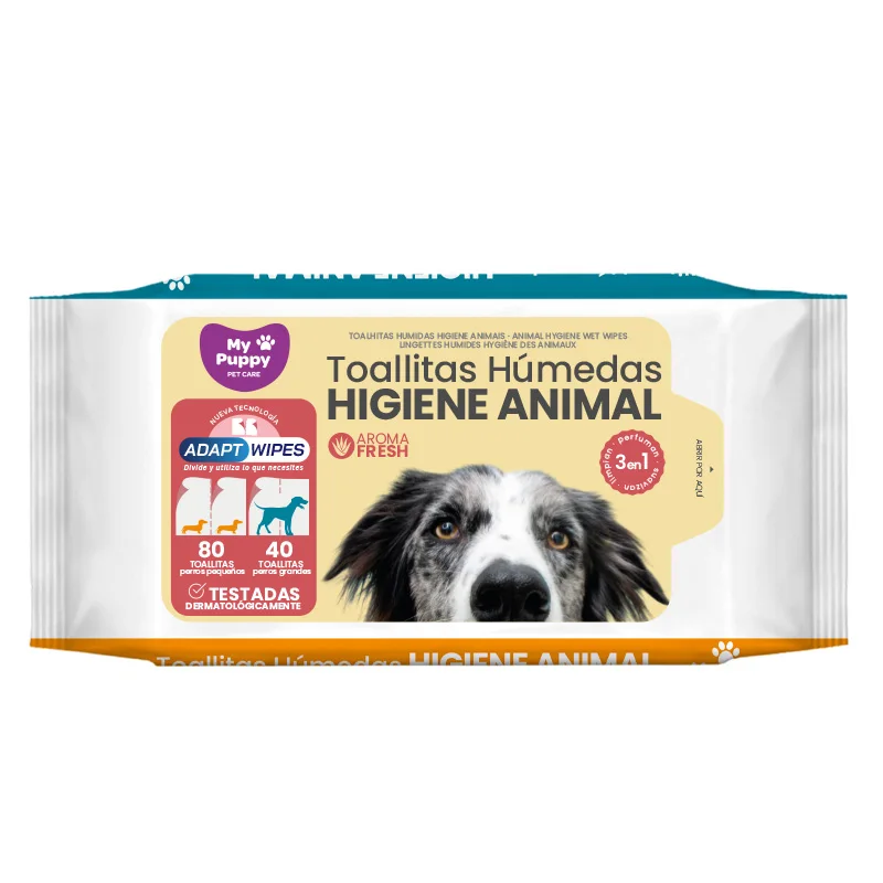 High Quality Animal Hygiene Wet Wipes 80/40 Units For Cleaning The Fur