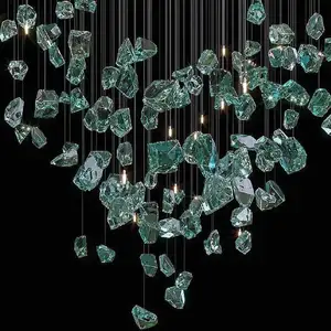 Hotel Lobby Indoor Decoration LED Lighting Custom Modern Large Project Chandelier