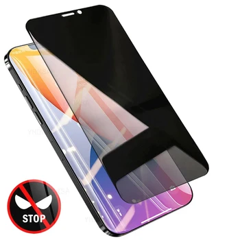 Full Coverage Screen Guard Protectores para Pantalla 9H Hardness Anti-Peep Anti-Spy Tempered Glass for iPhone for Sam for Vivo