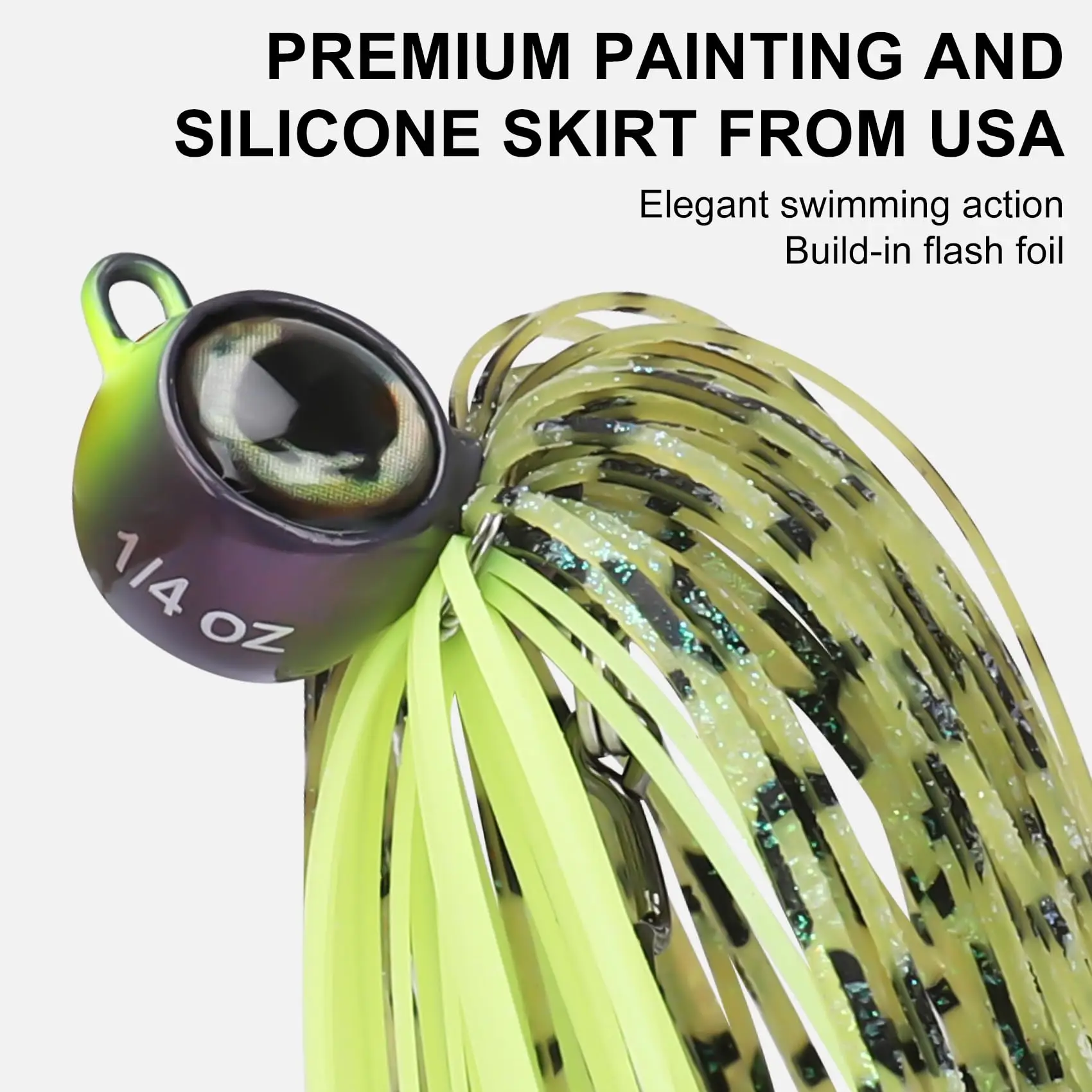 Truscend Swim Jig Fishing Lures Silicone Rubber Skirt Stickysharp Bkk