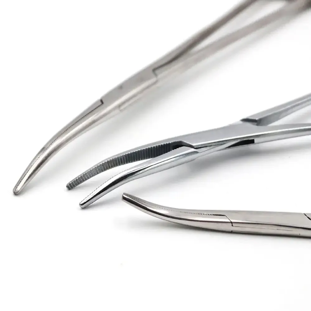 Veterinary Stainless Steel Hemostatic Clamp Forceps Straight Curved For Cat Dog Ear Cleaning Plier I.1225088462