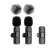 Black K9 1-to-2 Type-C + 8 Pin  Adapter + 2 Windproof Covers