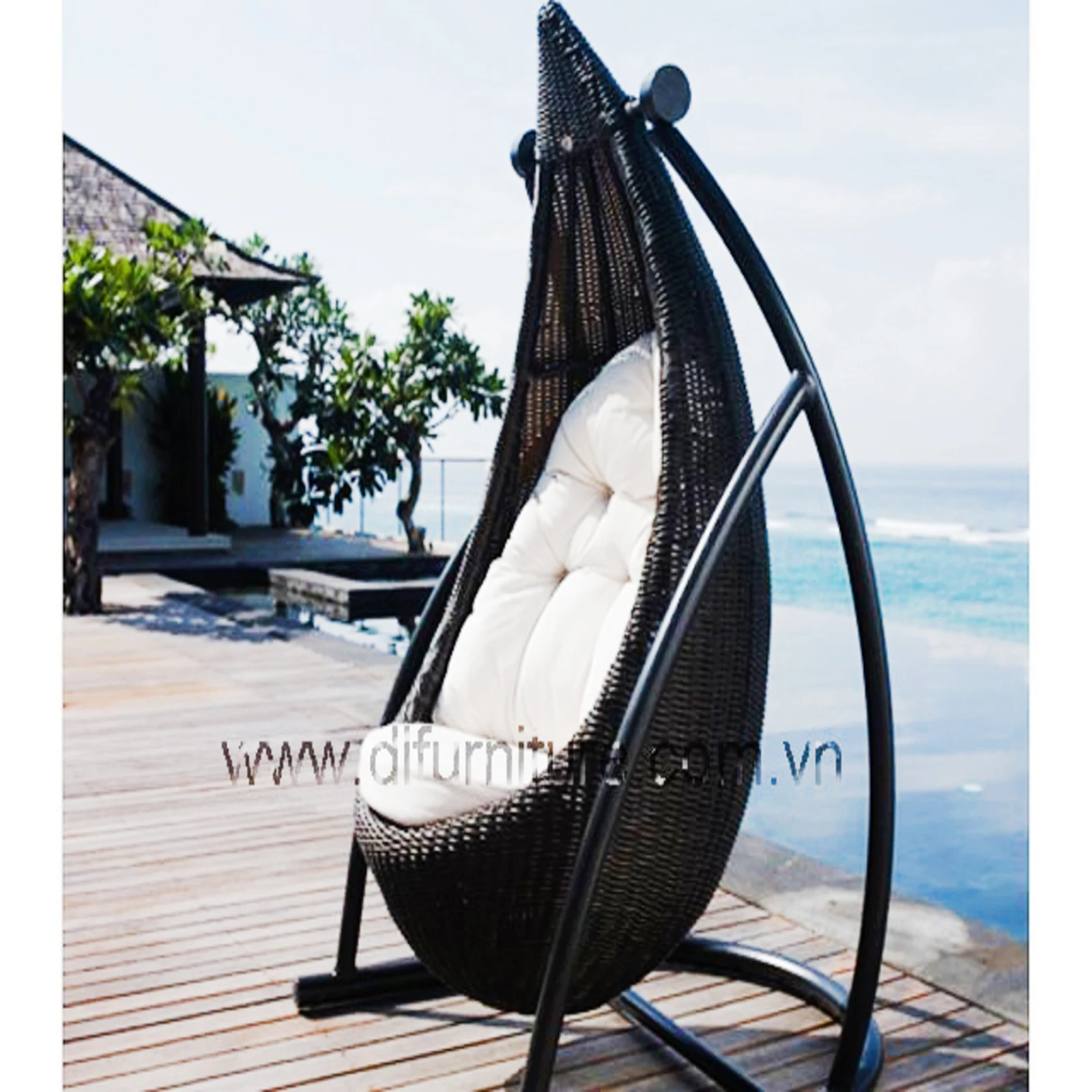 Modern Patio Swing Swing Outdoor Rattan Swing Chair Egg Garden