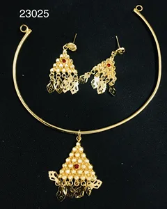 Dubai Classic Style 24K Gold Plated Fashion Jewelry Set for france