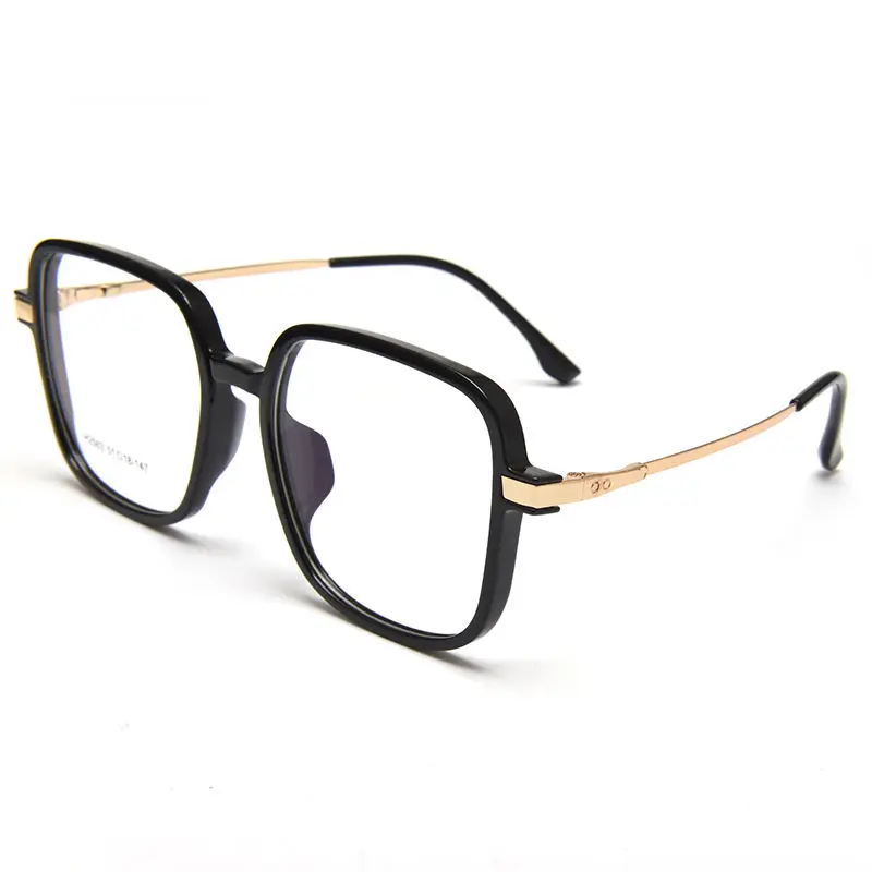 Wholesale Metal Eyeglasses Square Fashion Oversized Optical Frames Anti