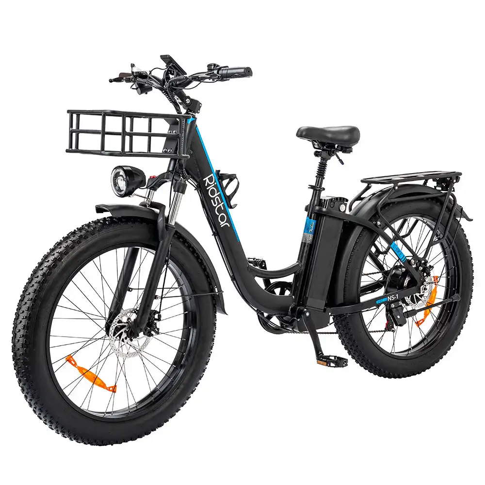 RIDSTAR MN26 26\" City Electric Bike 750W Motor 48V 20Ah Lithium Battery Aluminum Alloy Frame 7 Speeds Digital Rear Carrier