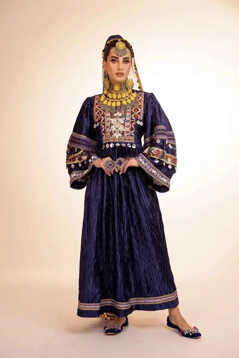 HOT SELLING WEDDING and PARTY WEAR AFGHAN DRESSES for WOMENS PREMIUM QUALITY WOMEN'S AFGHAN KUCHI DRESS