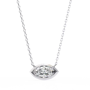 Hot selling 0.65 Ct Lab Grown Diamond pendant  14k Yellow Gold Stud, ABezel marquise Diamond pendant