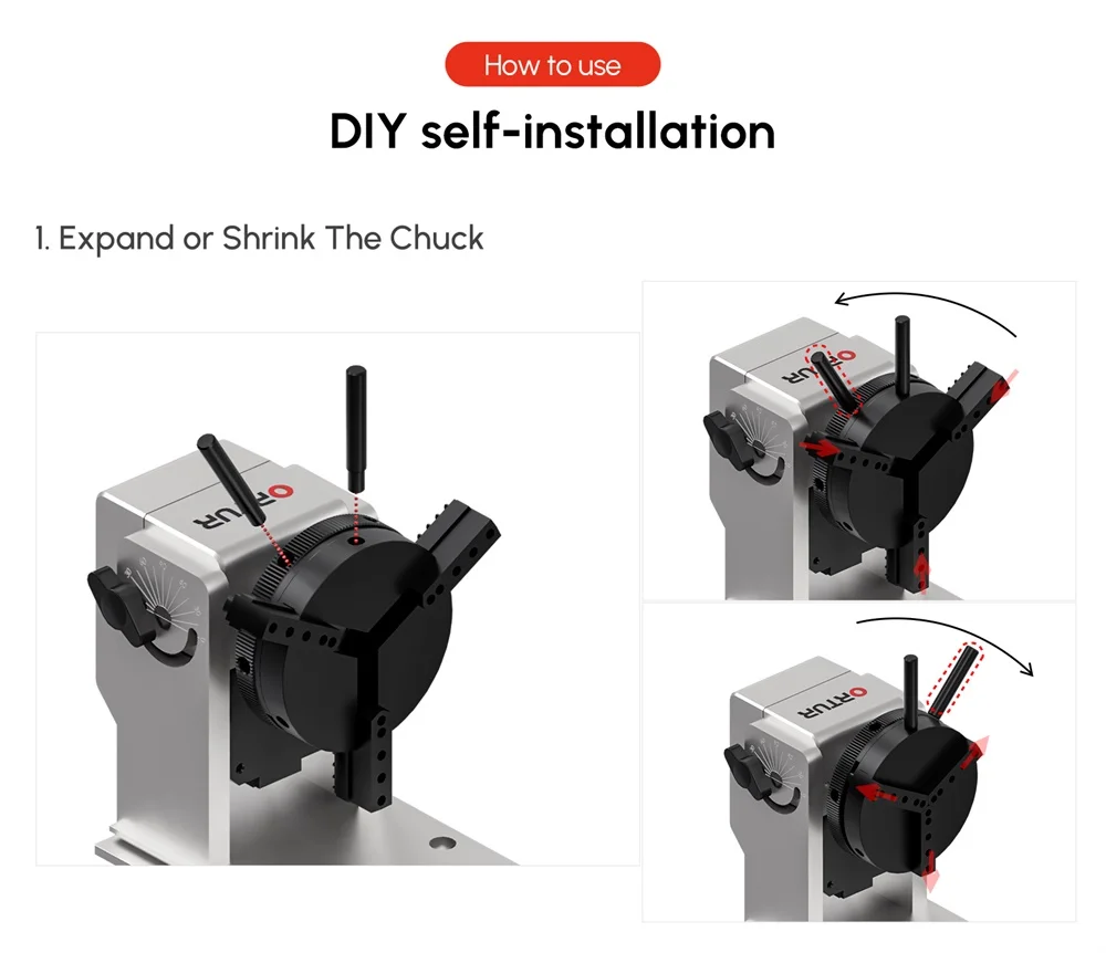 Ortur Yaxis Rotary Chuck For Laser Engraver (yrc1.0) Buy Laser