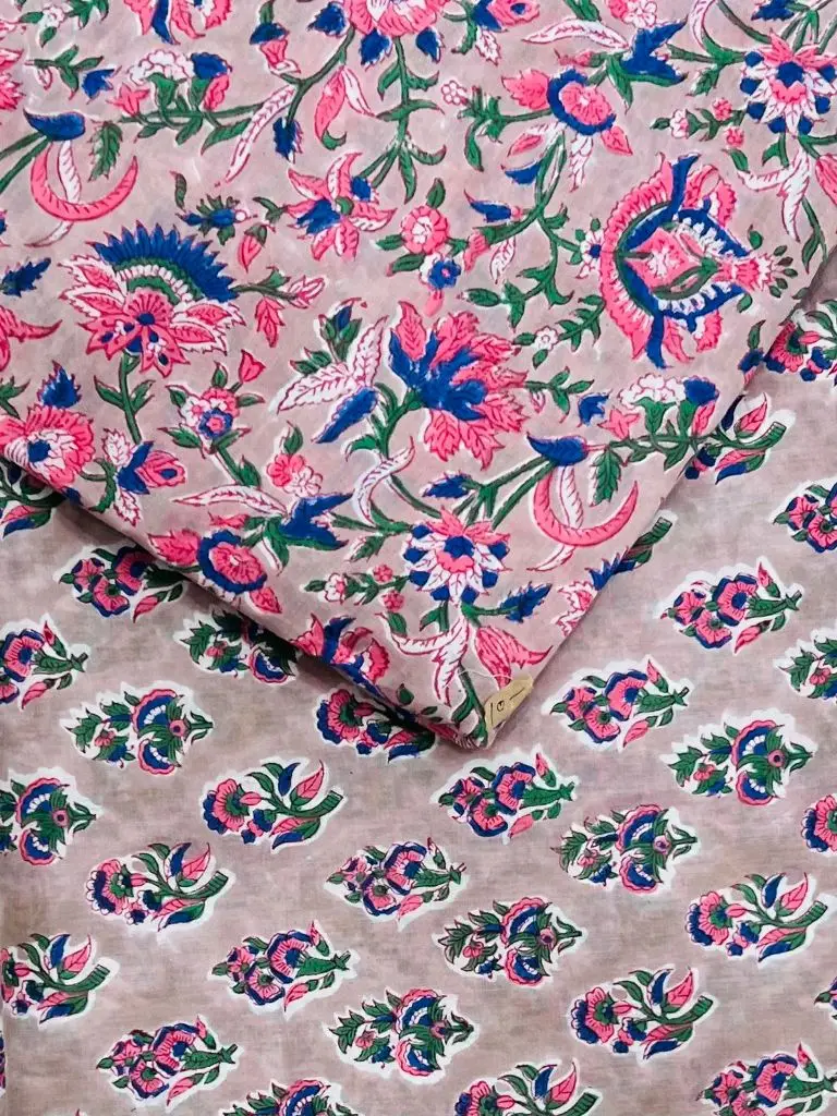 Hand Block Printed 100 Cotton Fabric Manufacture Handmade Eco Friendly